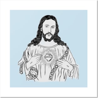 Lord Jesus Christ Sacred Heart Posters and Art